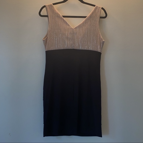 Black and champagne classy dress - Picture 4 of 5